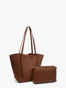 Jen & Co Giselle Faux Suede Tote Bag Alternate View
